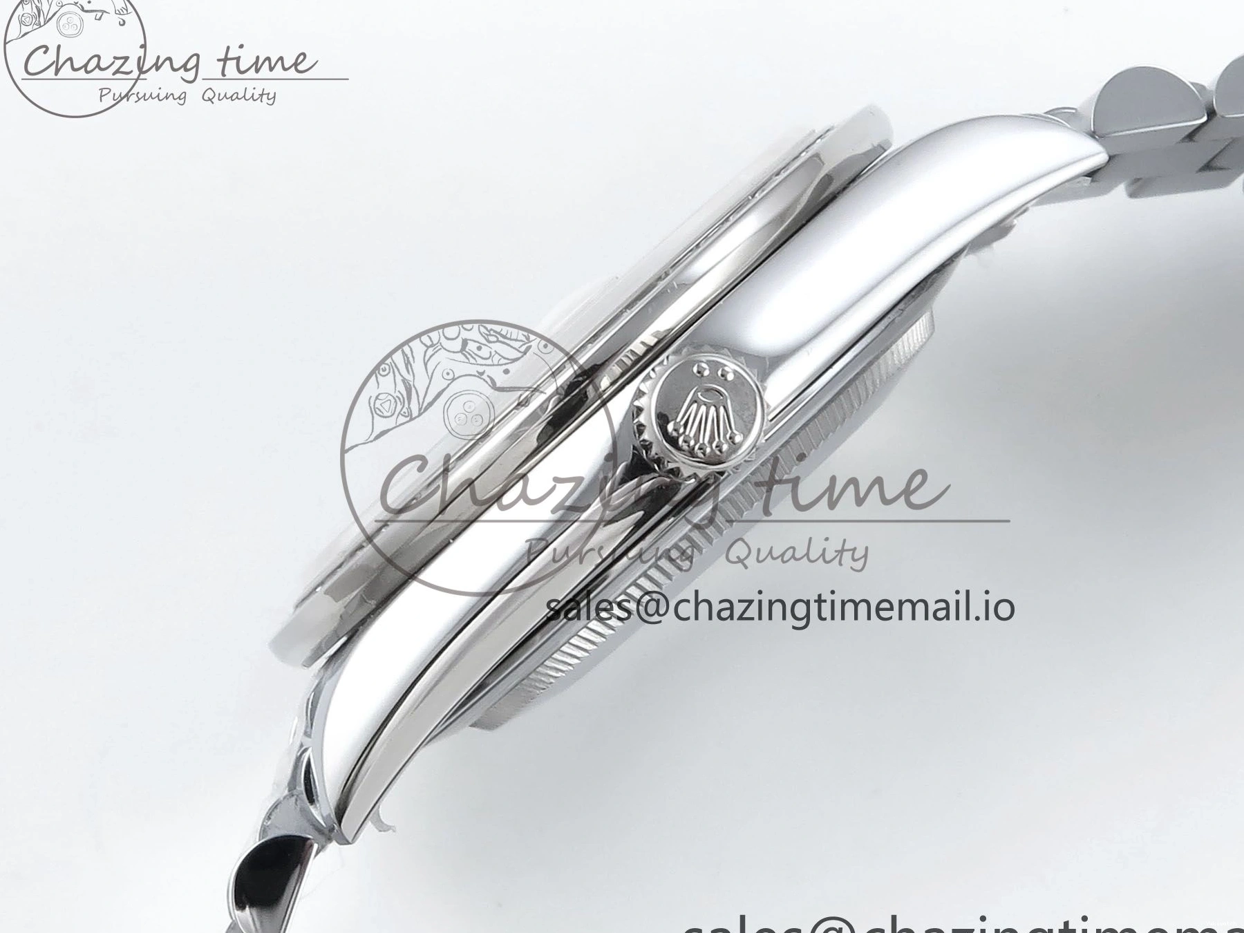 40 Blue Bezel Best 1:1 (Gain Weight) Diamonds Edition SS A2836 Crystal V5 DayDate Dial President Bracelet QF on 0310